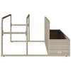 vidaXL Poolside Float Storage Light Grey 110x100x57 cm Poly Rattan