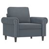 vidaXL 3 Piece Sofa Set with Pillows Dark Grey Velvet