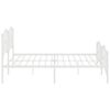 vidaXL Metal Bed Frame without Mattress with Footboard White 193x203cm