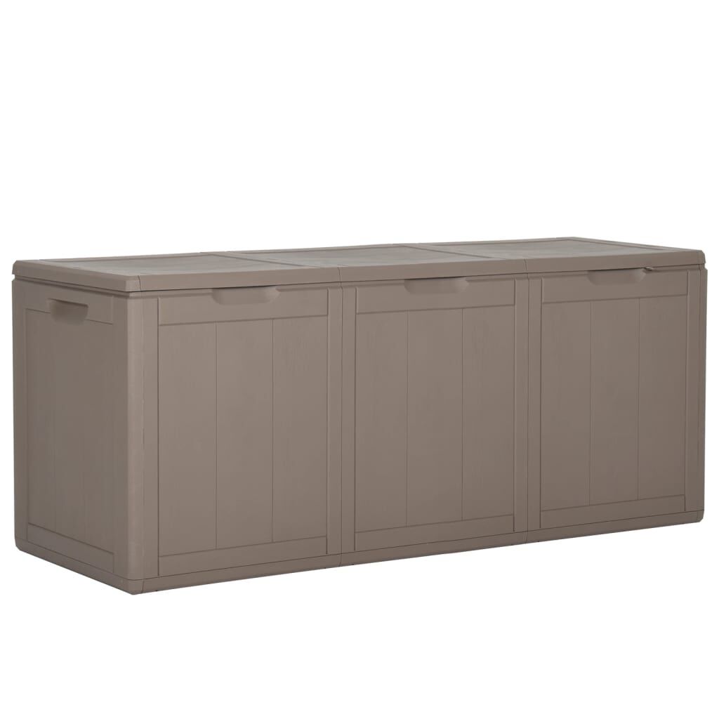 vidaXL Garden Storage Box 270L Brown PP Rattan