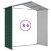 vidaXL Garden Shed Green 191x555x198 cm Galvanised Steel