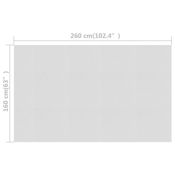 vidaXL Floating PE Solar Pool Film 260x160 cm Grey