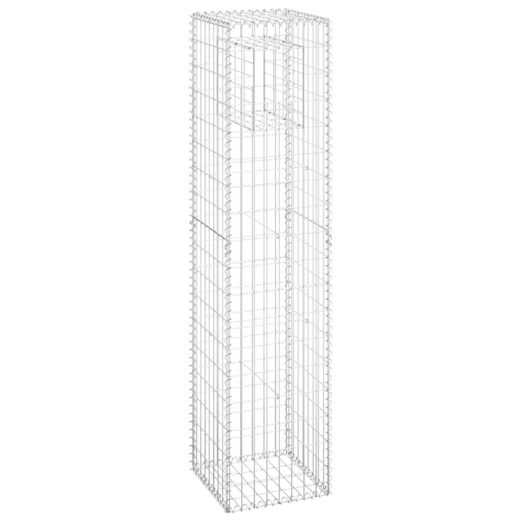 vidaXL Gabion Basket Posts 2 pcs 40x40x180 cm Iron