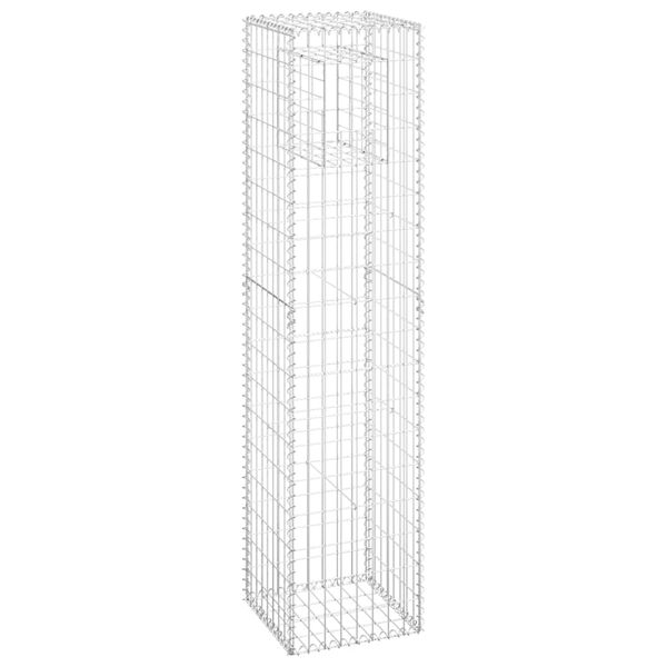 vidaXL Gabion Basket Posts 2 pcs 40x40x180 cm Iron