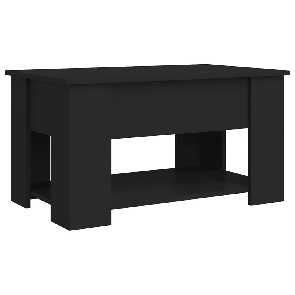 vidaXL Coffee Table Black 79x49x41 cm Engineered Wood
