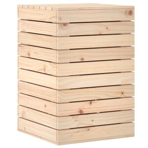 vidaXL Laundry Basket 44x44x66 cm Solid Wood Pine