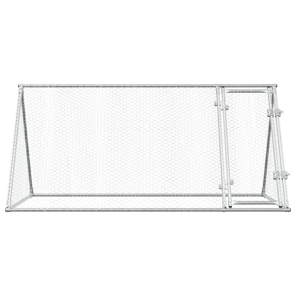 vidaXL Chicken Cage Silver 200x105x91 cm Galvanised Steel