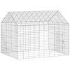 vidaXL Rabbit Cage Silver 100 x 78 x 78 cm Galvanised Steel