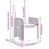 vidaXL 7 Piece Garden Bistro Set with Cushions Grey Poly Rattan