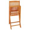 vidaXL Folding Garden Chairs 2 pcs Solid Eucalyptus Wood