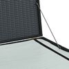 vidaXL Garden Storage Box Black 150x100x100 cm Poly Rattan