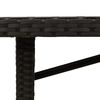 vidaXL Garden Dining Set with Cushion 7 pcs Black Poly Rattan
