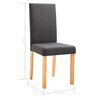 vidaXL Dining Chairs 4 pcs Dark Gray Fabric