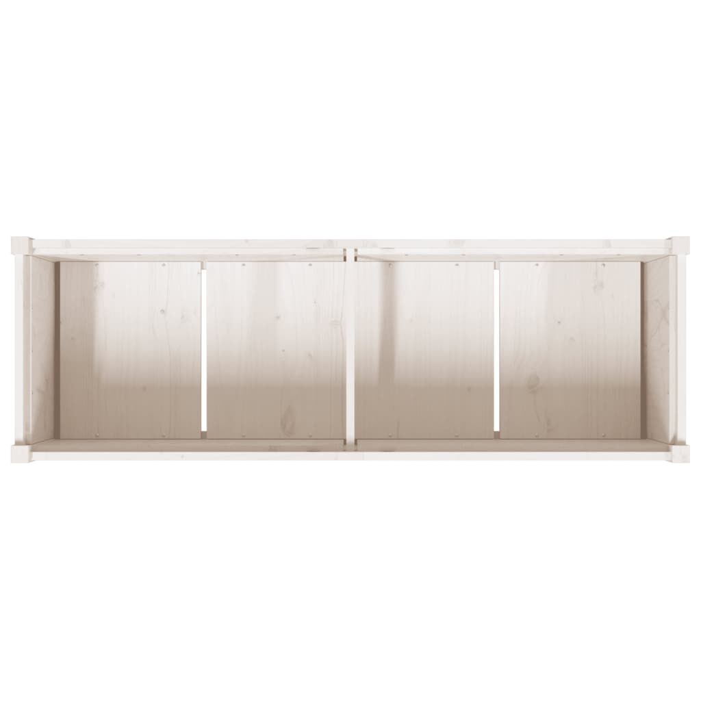 vidaXL Garden Planter White 150x50x70 cm Solid Wood Pine