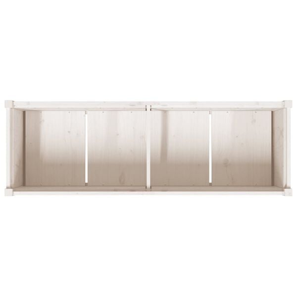 vidaXL Garden Planter White 150x50x70 cm Solid Wood Pine