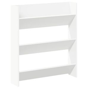 vidaXL Wall Shoe Cabinet White 80x18x90 cm Engineered Wood