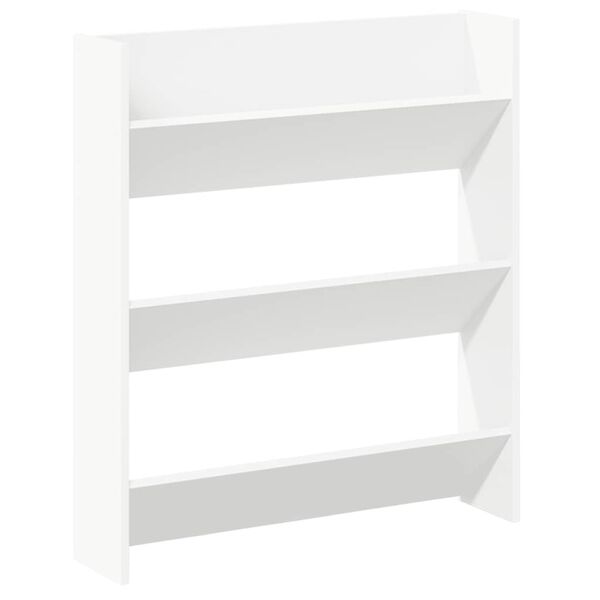 vidaXL Wall Shoe Cabinet White 80x18x90 cm Engineered Wood