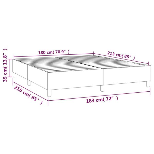 vidaXL Bed Frame without Mattress White California King Faux Leather (US Only)