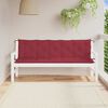 vidaXL Garden Bench Cushion Wine Red 180x(50+50)x7cm Oxford Fabric
