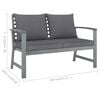 vidaXL 4 Piece Garden Lounge Set with Cushions Solid Acacia Wood