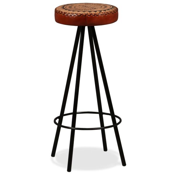 vidaXL Bar Set 3 Pieces Solid Wood Reclaimed. Genuine Leather & Canvas