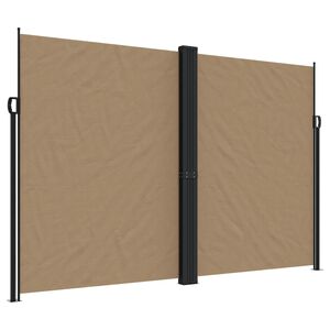 vidaXL Retractable Side Awning Taupe 220x1000 cm