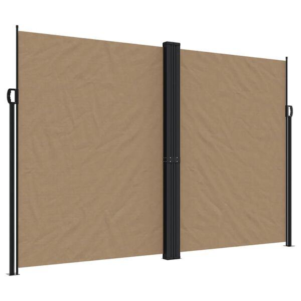 vidaXL Retractable Side Awning Taupe 220x1000 cm