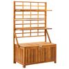 vidaXL Storage Box with Trellis 99x55x160 cm Solid Acacia Wood