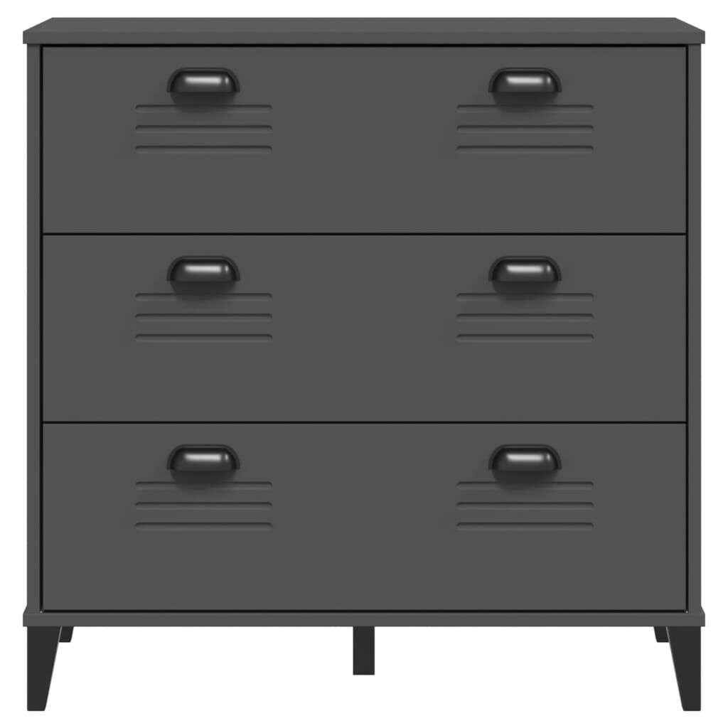 vidaXL Drawer Cabinet VIKEN Anthracite Grey Engineered Wood