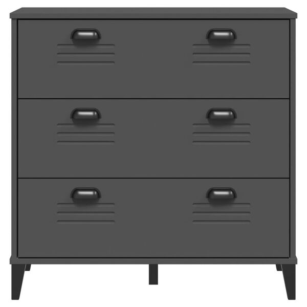 vidaXL Drawer Cabinet VIKEN Anthracite Grey Engineered Wood