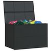 vidaXL Garden Storage Box Black 150x100x100 cm Poly Rattan