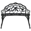 vidaXL Garden Bench 100 cm Cast Aluminium Black