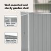 vidaXL Wall-mounted Garden Shed Grey 118x194x178 cm Galvanised Steel