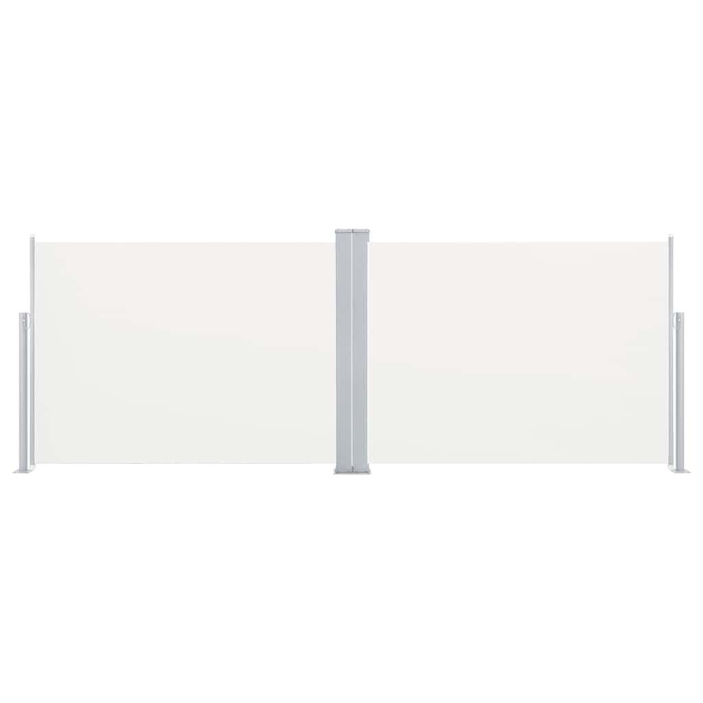 vidaXL Retractable Side Awning Cream 100x1000 cm