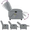 vidaXL Electric Massage Recliner Chair Light Grey Fabric
