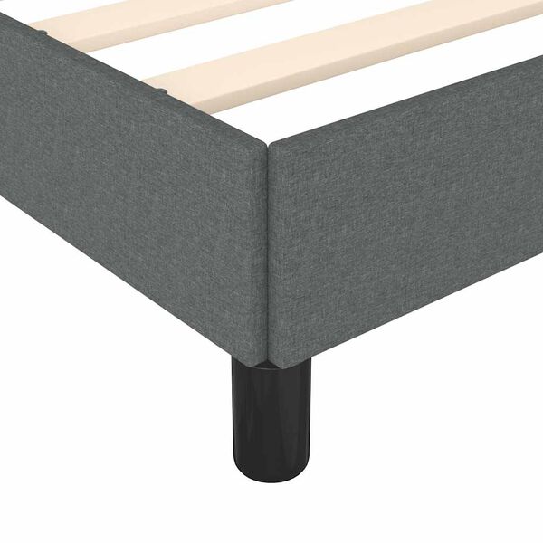vidaXL Bed Frame without Mattress Dark Grey 193x203 cm King Fabric