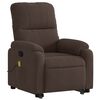vidaXL Stand up Massage Recliner Chair Brown Microfibre Fabric