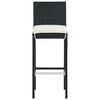 vidaXL 5 Piece Garden Bar Set with Cushions Poly Rattan Black