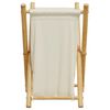 vidaXL Laundry Basket Cream White 41.5x36x63.5 cm Bamboo