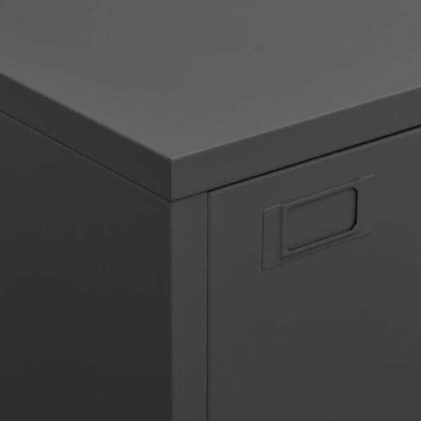 vidaXL Industrial Storage Chest Anthracite 75x40x115 cm Metal