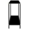 vidaXL Console Table Black 100x35x75 cm Tempered Glass