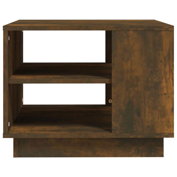 vidaXL Coffee Table Smoked Oak 55x55x43 cm Engineered Wood