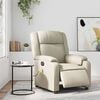vidaXL Electric Massage Recliner Chair Cream Faux Leather