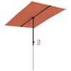 vidaXL Garden Parasol with Aluminium Pole 2x1.5 m Terracotta