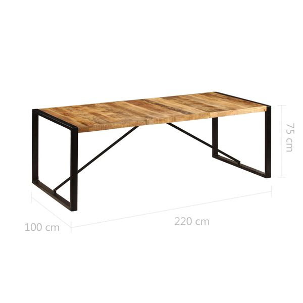 vidaXL Dining Table 220x100x75 cm Solid Mango Wood