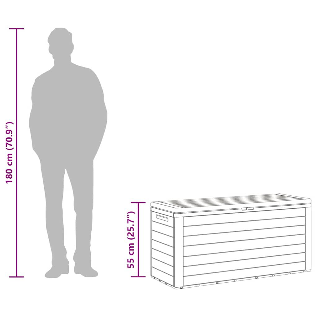 vidaXL Garden Storage Box Anthracite 116x44x55 cm