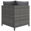 vidaXL 4 Piece Garden Sofa Set with Cushions Poly Rattan Grey