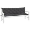 vidaXL Garden Bench Cushions 2pcs Anthracite 180x50x7cm Oxford Fabric