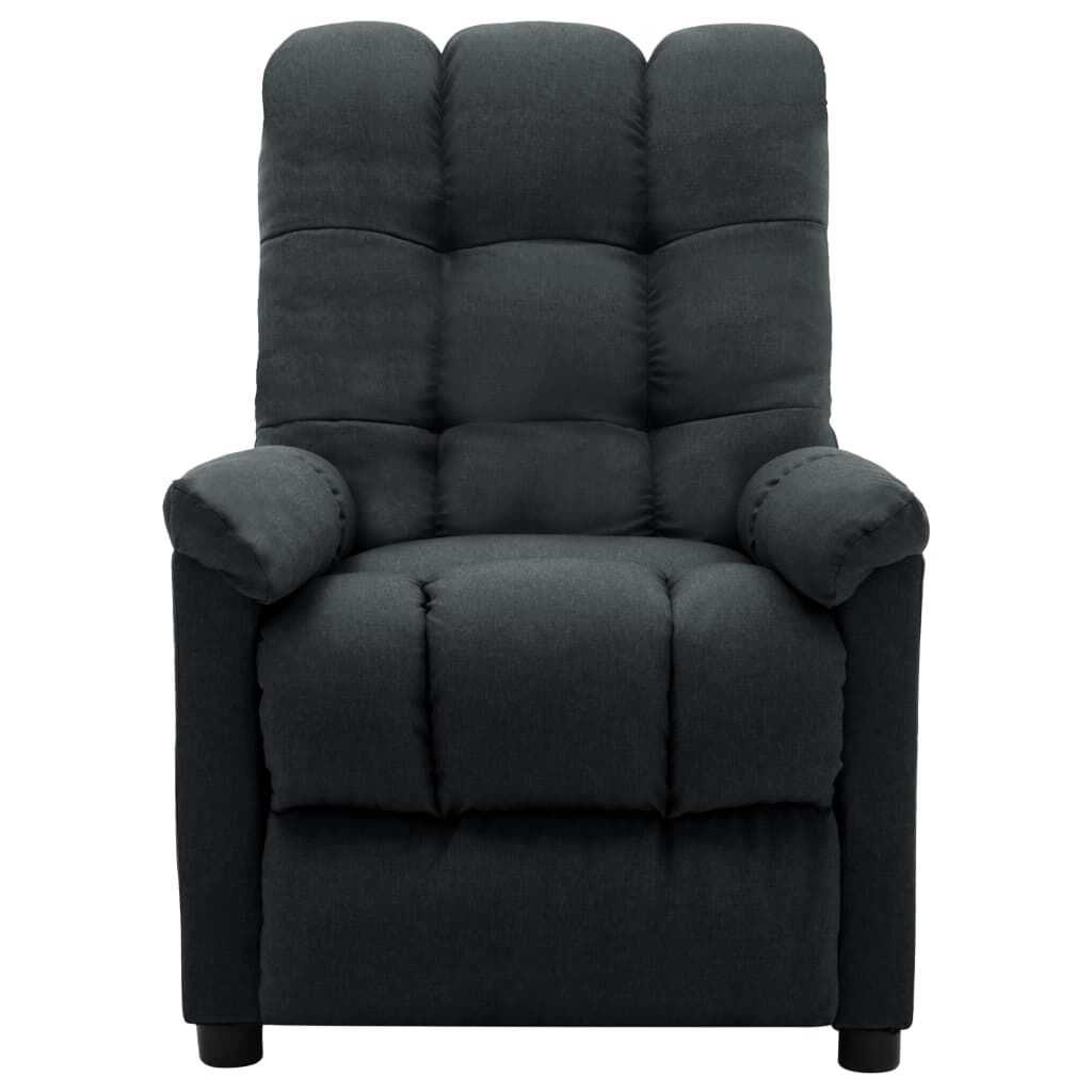 vidaXL Electric Recliner Chair Dark Grey Fabric