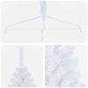 vidaXL Artificial Half Pre-lit Christmas Tree with Stand White 180 cm PVC